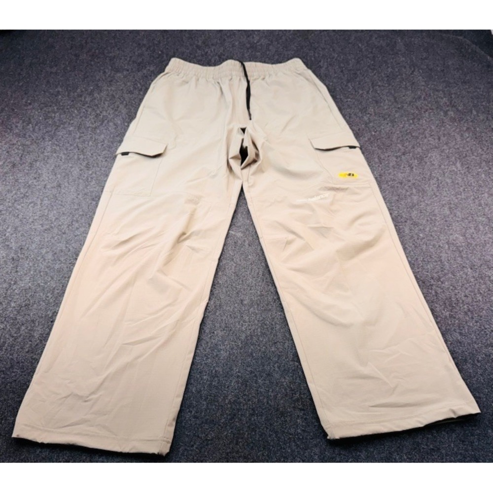 New Balance Cargo Pants Mens Medium Tan Ripstop Stretch Utility Straight Leg